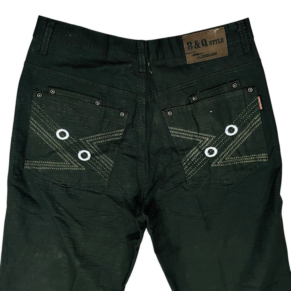B & Q Style Jeans Wear Olive Green Men’s Pants Sz 32 NWOT